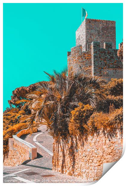 Le Suquet Castre Tower, Cannes French Riviera Print by Radu Bercan