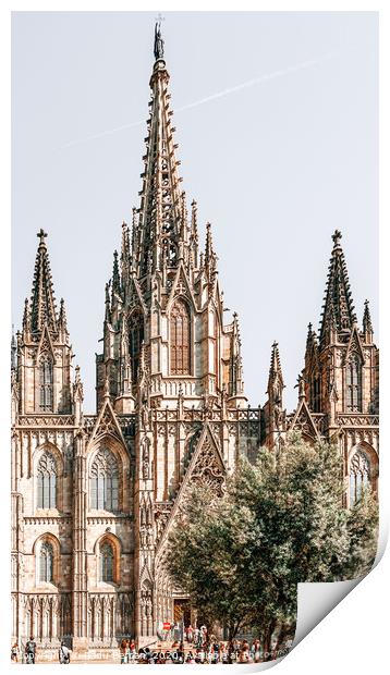 Barcelona Cathedral, Gothic Cathedral Holy Church Print by Radu Bercan