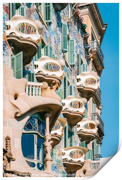 Casa Batllo, Antoni Gaudi Barcelona City Landmark Print by Radu Bercan