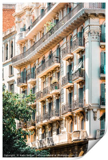 Barcelona City, Spanish Building Architecture Print by Radu Bercan