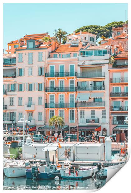 Cannes Downtown City, Summer Travel, Marina Port Print by Radu Bercan