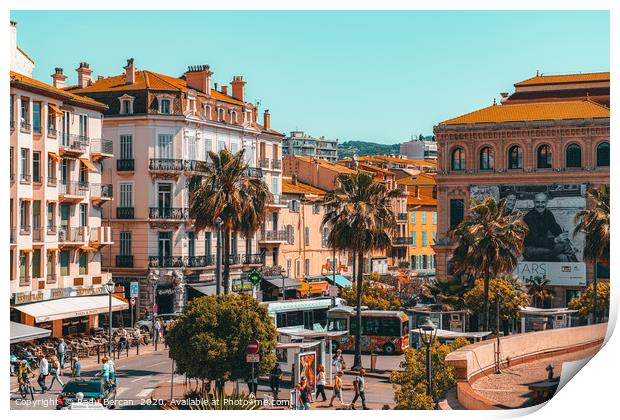 Beautiful Exotic City Of Cannes, Cote D'Azur Print by Radu Bercan