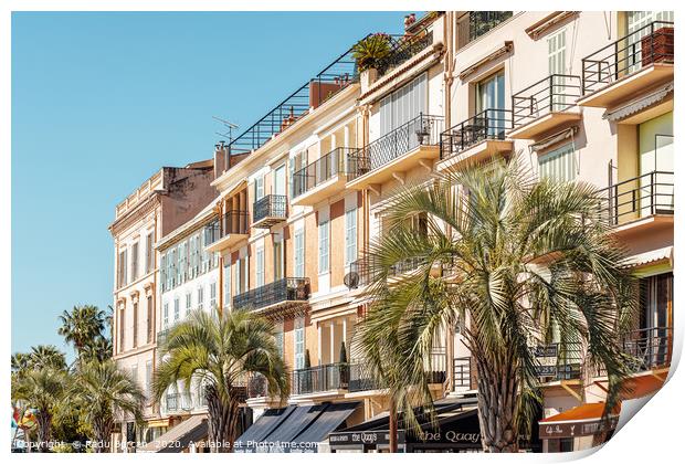 Cannes City Panoramic View, Cote D'Azur France Print by Radu Bercan
