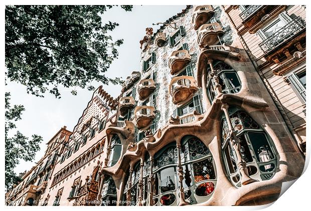 Casa Batllo, Barcelona Architecture, Antoni Gaudi Print by Radu Bercan