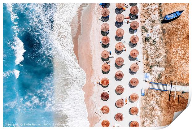 Beach Print, Aerial Ocean Print, Aerial Beach Sea Print by Radu Bercan