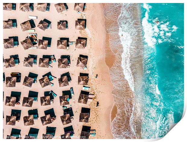 Aerial Ocean Art, Seaside Beach Print, Home Wall Decor, Aerial Beach Print, Beach Photography, Art Print Print by Radu Bercan