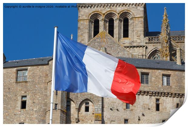 French flag Print by aurélie le moigne