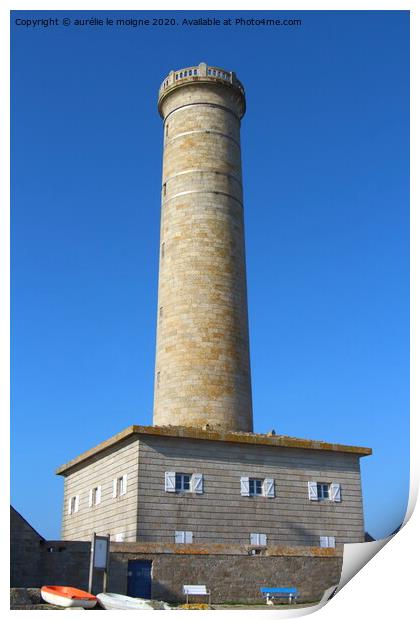 Lighthouse of Penmarc'h Print by aurélie le moigne
