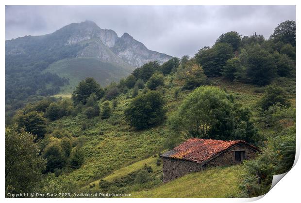 Beautiful Countryside Landscape at Picos devEuropa Print by Pere Sanz
