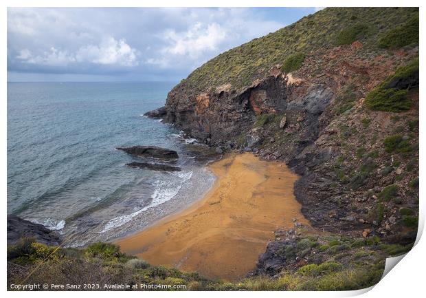 Tranquil Coastal Landscape at Calblanque, Murcia,  Print by Pere Sanz