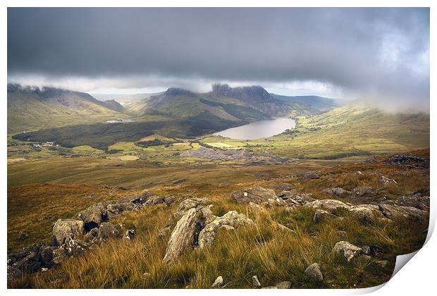 Beautifull sunny landscape in Snowdonia, Wales, UK Print by Pere Sanz