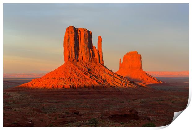 Sunset view at Monument Valley, Navajo Nation, USA Print by Pere Sanz