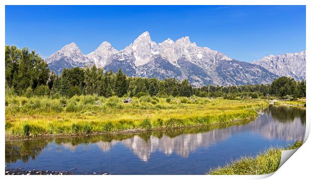 Schwabacher landing with its reflection. Grand Tet Print by Pere Sanz