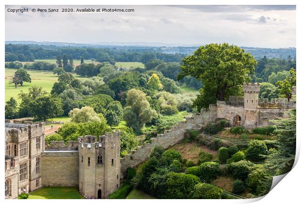  View of Warwick castle   Print by Pere Sanz