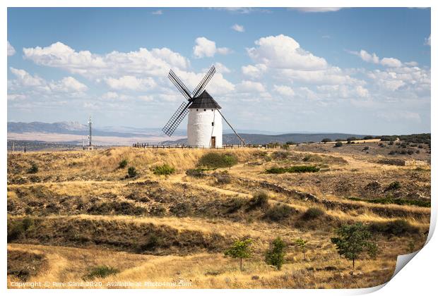 Tradicional Windmill in Ojos Negros, Teruel, Spain Print by Pere Sanz