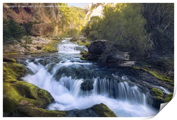 The Source of the Pitarque River in Teruel, Spain Print by Pere Sanz