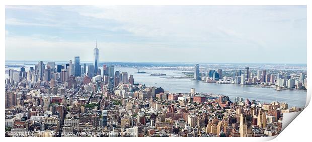Lower Manhattan Skyline Aerial View, NYC, USA  Print by Pere Sanz