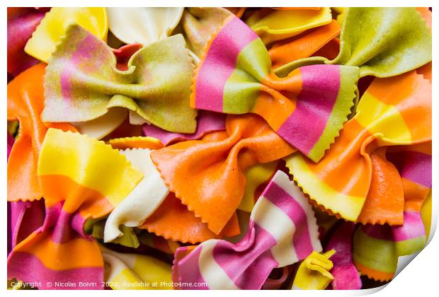 Traditional handmade italian farfalle pastas Print by Nicolas Boivin