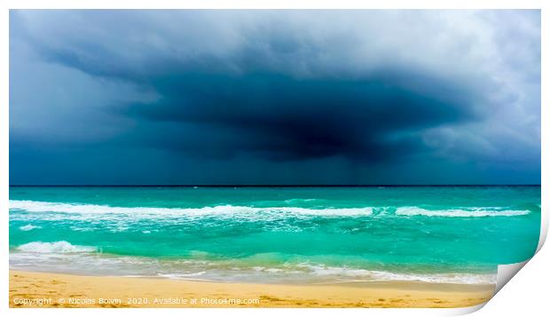 Storm on the caribbean sea Print by Nicolas Boivin