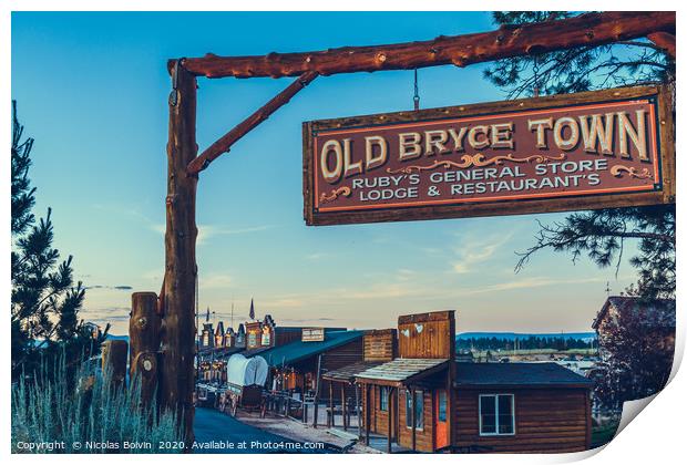 Old Bryce Town Print by Nicolas Boivin