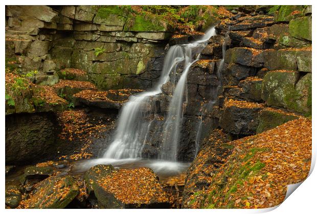 Wharnley Burn Waterfall Print by Kevin Winter