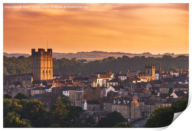 Sunset over Richmond Print by Kevin Winter