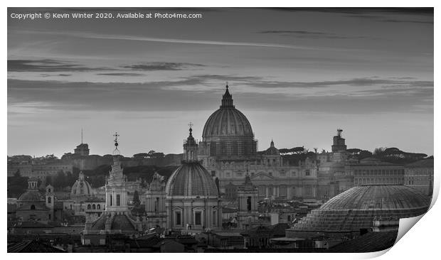 Vatican Rooftops of rome Print by Kevin Winter