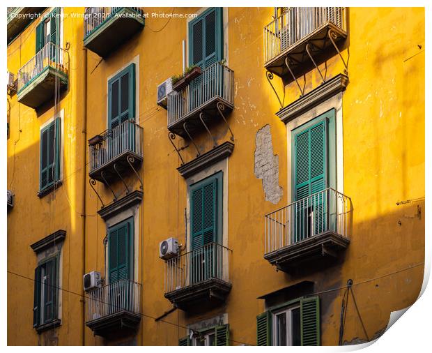 Naples windows Print by Kevin Winter