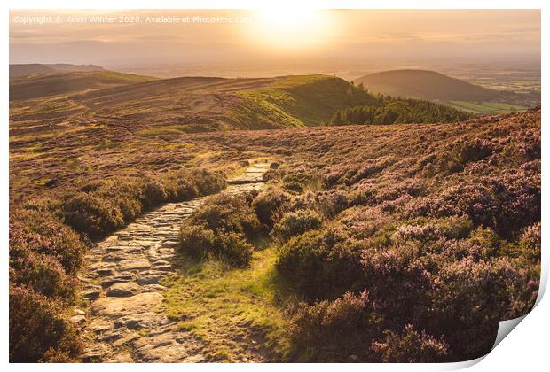 Path along the cleveland way Print by Kevin Winter