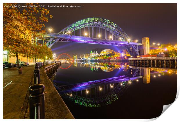 Tyne bridge Reflections Print by Kevin Winter