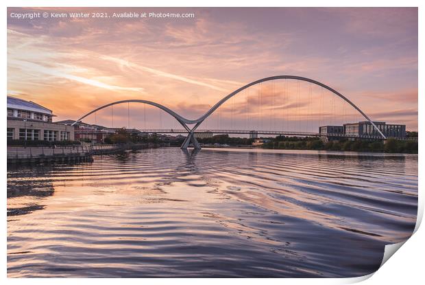 Infinity Bridge sunset Print by Kevin Winter