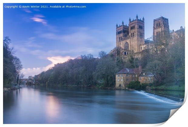 Durham Cathedral over the River Wear Print by Kevin Winter