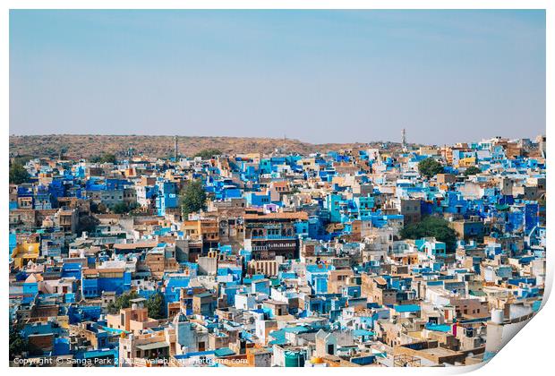Blue city Jodhpur Print by Sanga Park