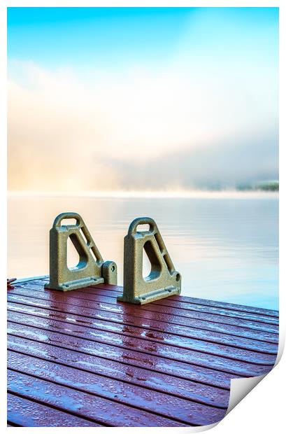 Summer Awakening - Morning Mist Dockside Print by Blok Photo 