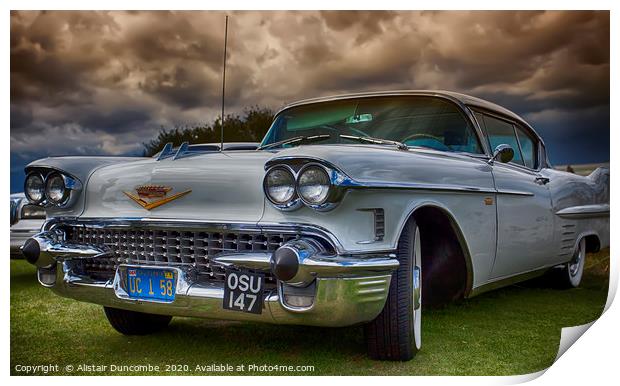 1958 Cadillac Coup De Ville Print by Alistair Duncombe