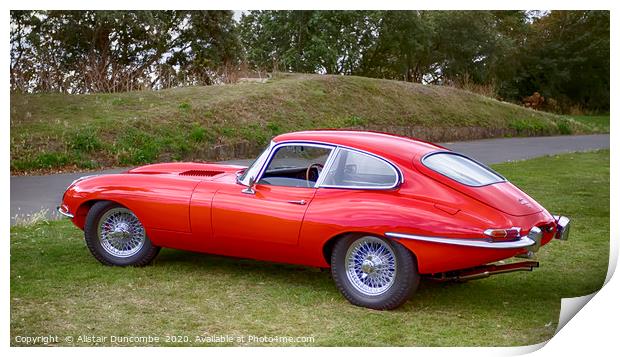 E-Type Jaguar  Print by Alistair Duncombe