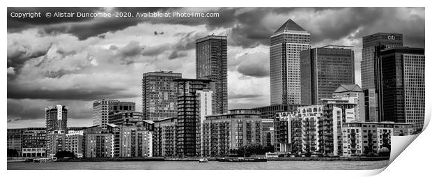 Canary Wharf  Print by Alistair Duncombe