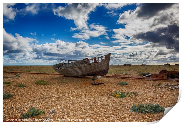 Rotting Fisherman's Boat Print by Alistair Duncombe