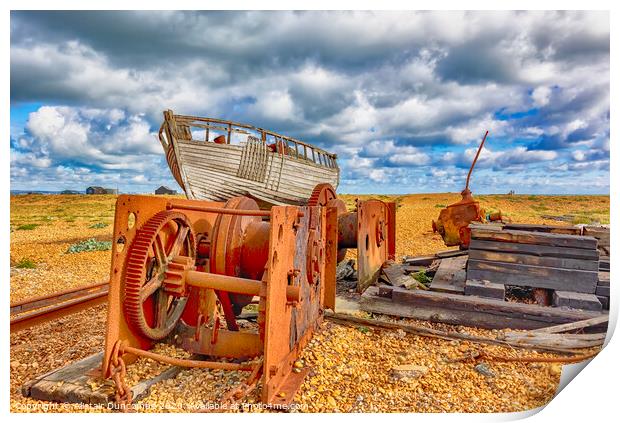 Weathered at Dungeness Print by Alistair Duncombe
