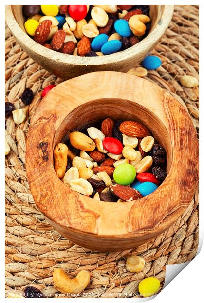 The perfect mix nut snack. Print by Mykola Lunov Mykola