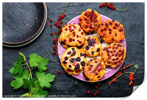Homemade cookies with currants. Print by Mykola Lunov Mykola
