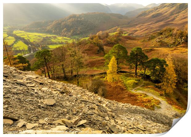 Misty autumnal Borrowdale  Print by Northern Wild