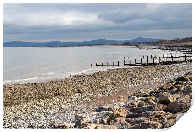 Llandulus Beach Print by chris hyde