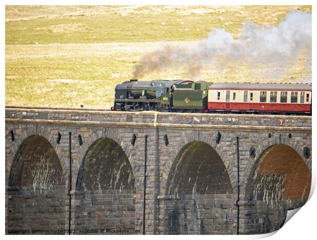 Braunton on the Ribblesdale Viaduct Print by chris hyde