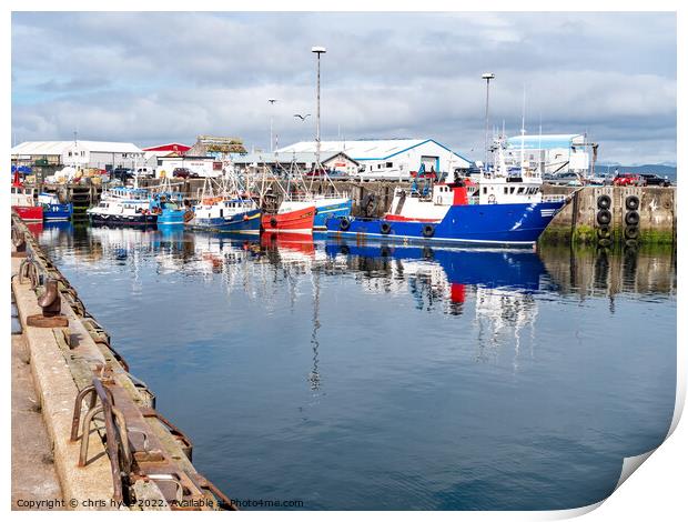 Fishing fleet in Mallaig Print by chris hyde