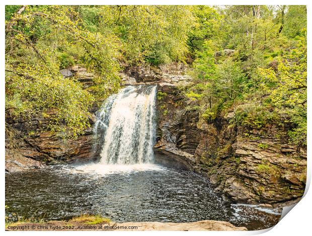 Falls of Falloch Print by chris hyde