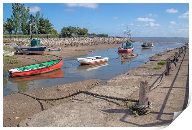 Greenfield Dock on River Dee Wales Print by chris hyde