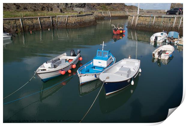 Amlwch Harbour Anglesey Print by chris hyde