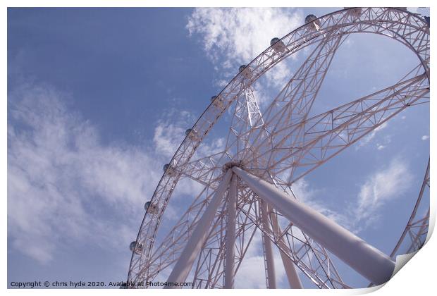 Melbourne Ferris Wheel Print by chris hyde