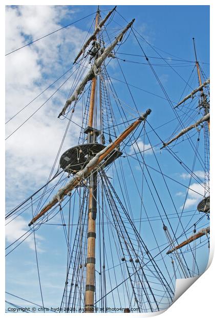 HMS Trincomalee Print by chris hyde